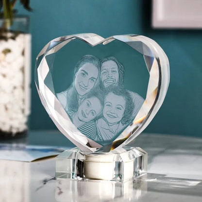 Heart Crystal Frame Personalized