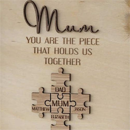 Family Puzzle Frame Personalized