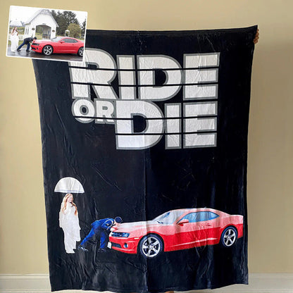 Personalized Photo Car Blanket