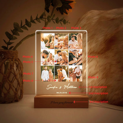 Acrylic Photo Lamp Personalized
