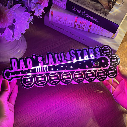 Baseball Glow Mirror Personalized