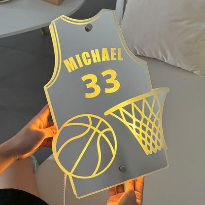 Basketball Glow Mirror Personalized