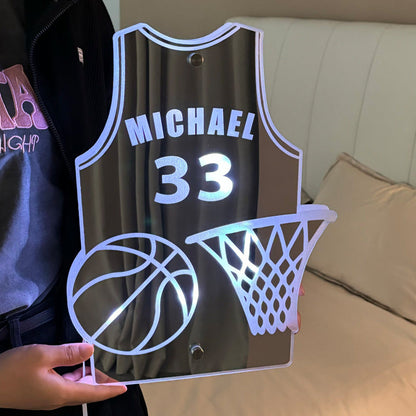 Basketball Glow Mirror Personalized