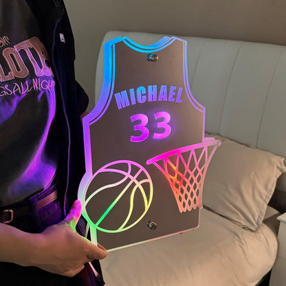 Basketball Glow Mirror Personalized