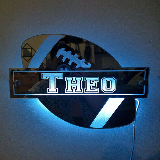 Rugby Glow Mirror Personalized