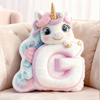Unicorn Letter Pillow Personalized