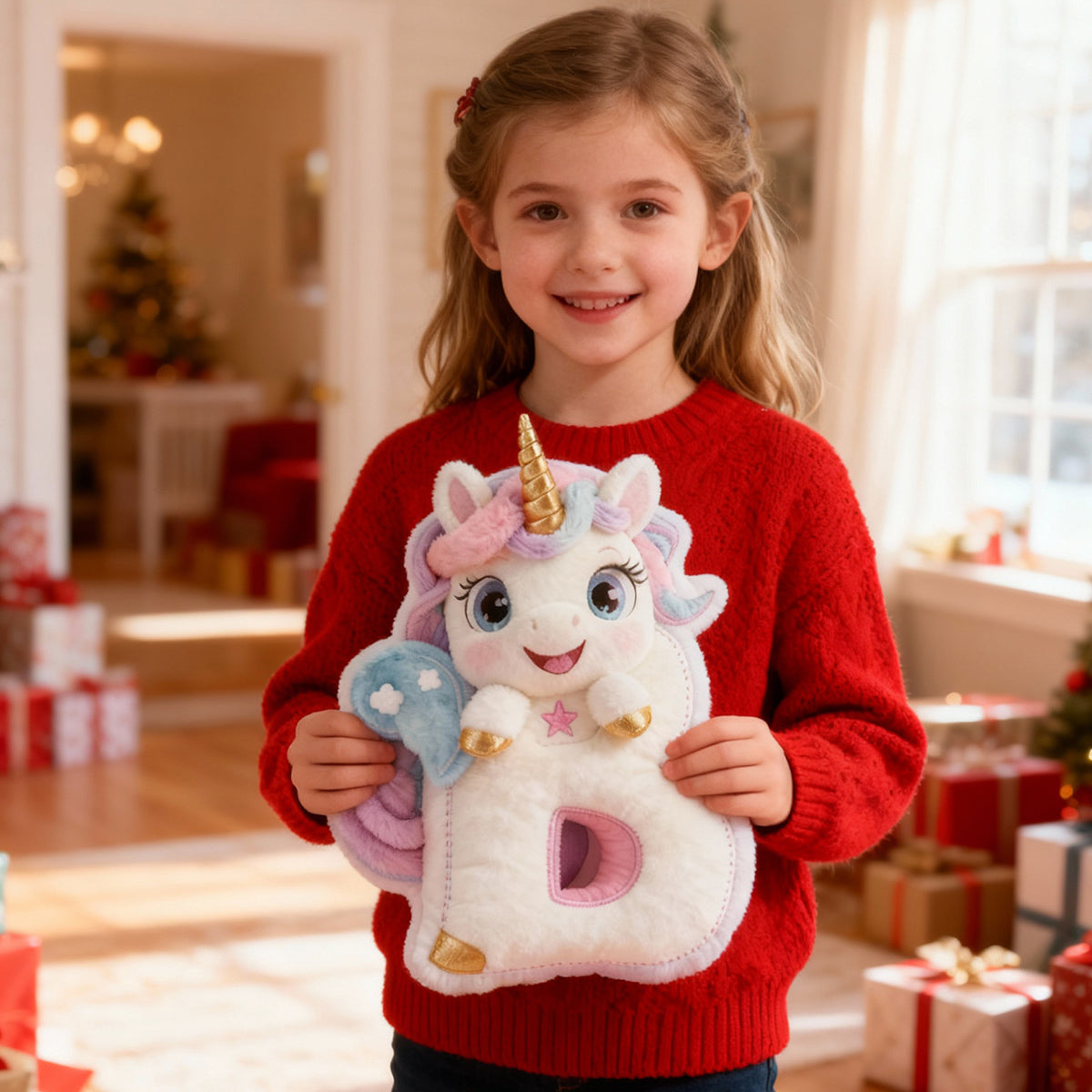 Unicorn Letter Pillow Personalized