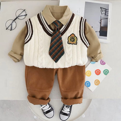 Ensemble Bébé Garçon - PreppyBuddy™ - Blanc
