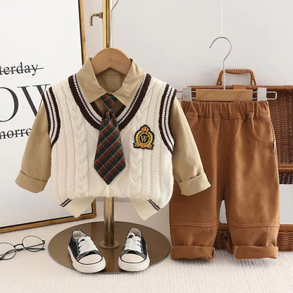 Ensemble Bébé Garçon - PreppyBuddy™ - Blanc